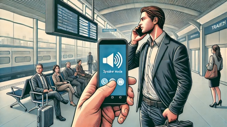 Tren istasyonunda telefonda hoparlör ile konuşan adama 7 bin 500 lira ceza