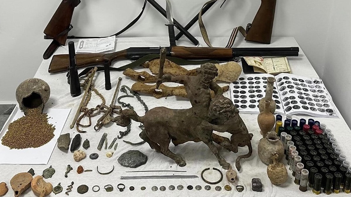 Denizli'de tarihi eser kaçakçılığı operasyonu