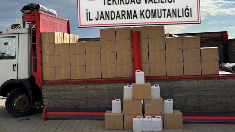Tekirdağ'da binlerce litre etil alkol ele geçirildi