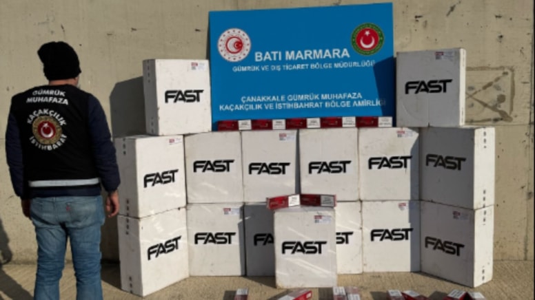 Panama bayraklı gemide 750 karton kaçak sigara ele geçirildi