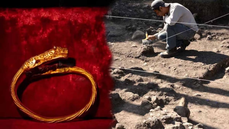 Kurak arazinin ortasında altın takılarla dolu 9 mezar ortaya çıkarıldı