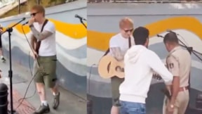 Ed Sheeran'ın Hindistan'daki sokak performansına polis müdahalesi