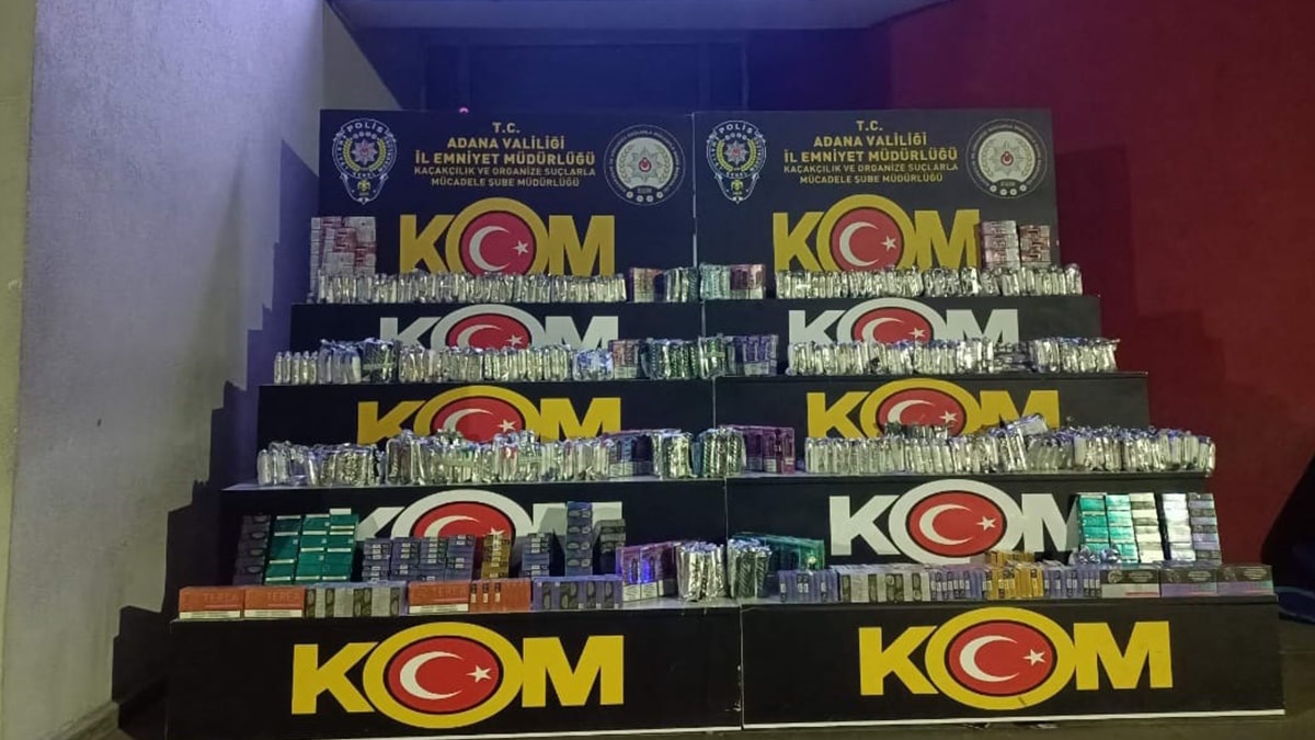 Adana'da yüzlerce elektronik sigara ele geçirildi