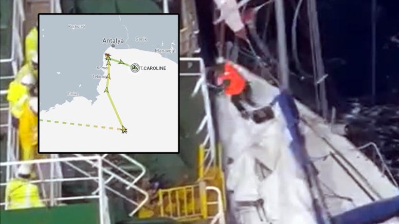 Antalya açıklarında yelkencilerin ölüm kalım savaşı