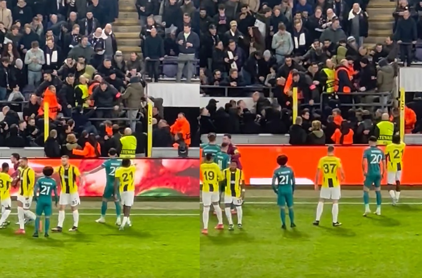 Belçika'da tribünler karıştı! Takımlar soyunma odasına gitti