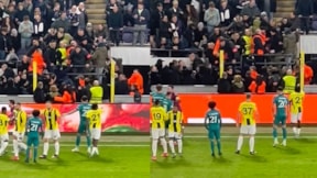 Belçika'da tribünler karıştı! Takımlar soyunma odasına gitti