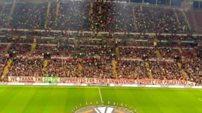 G.Saray tribünlerinden Celtic'e teşekkür pankartı