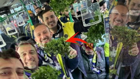 Fenerbahçeli taraftarlar derbi yoluna böyle çıktı