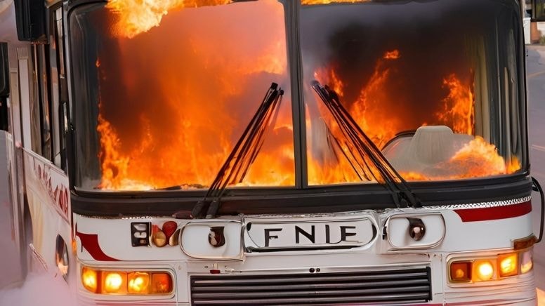 Çin'de yolcu otobüsünde yangın çıktı, 6 kişi öldü