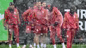 Galatasaray son hazırlığını kar altında yaptı