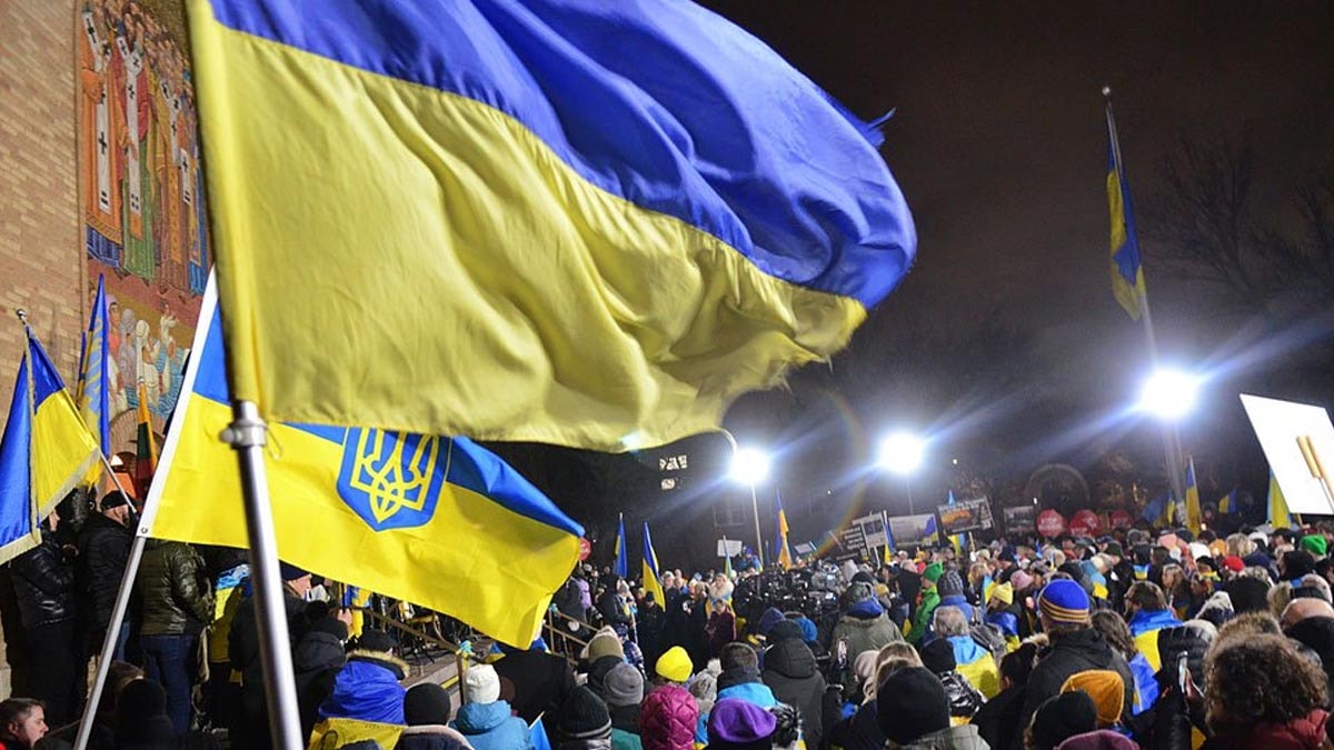 Bulgaristan'da Ukrayna'ya destek için miting yapıldı