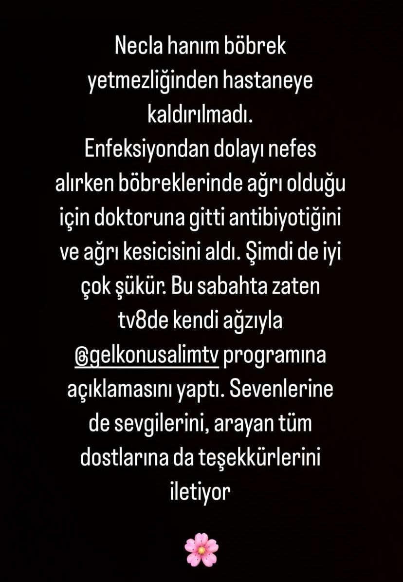 Necla Naz�r'dan haber var! K�z� Tu��e Tayfur son durumunu a��klad�