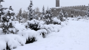 Erzurum'da etkili olan kar yağışı 12 mahalleyi kapattı