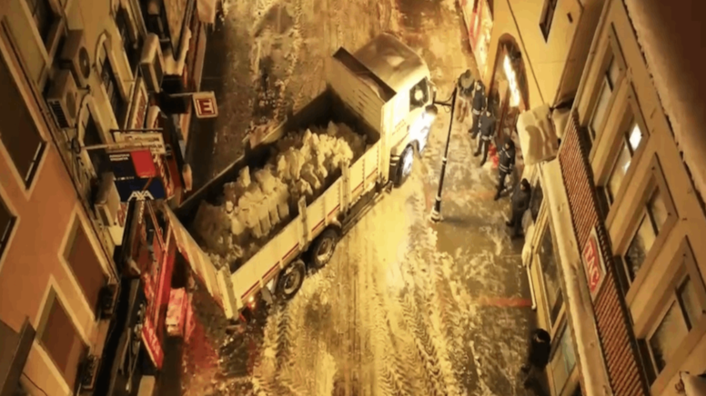 O ile 2 günde 5 bin ton kar yağdı