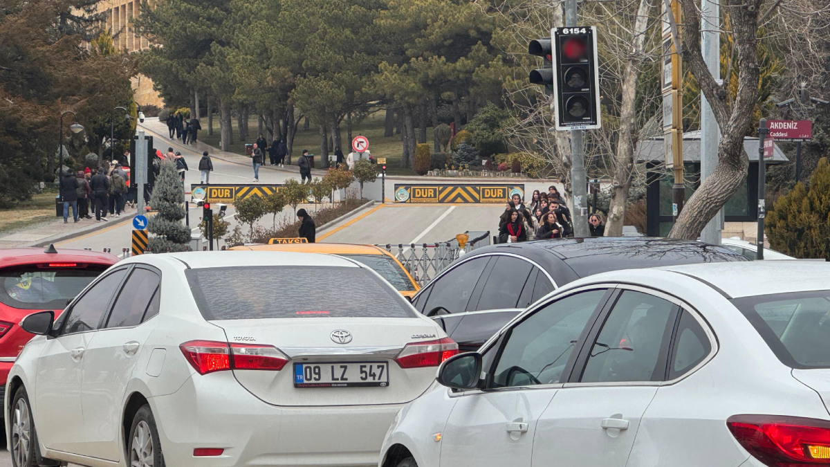 Yeni trafik ışıklarını görenler aracından inip fotoğraf çektirdi