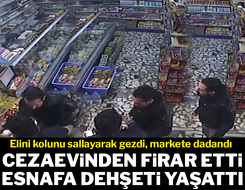 Cezaevi firarisi esnafa dehşeti yaşattı: Veresiye içki alamayınca önce bıçak çekti sonra mermer fırlattı!