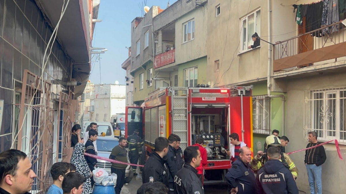 Bursa'da yangın paniği: 2’si çocuk 4 kişi hastanelik oldu