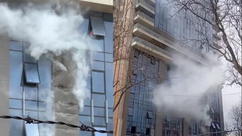 Sarıyer'de 25 katlı otel inşaatında yangın