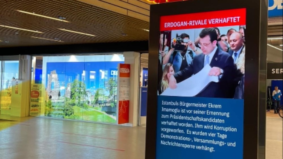 Almanya İmamoğlu'nun haberini, meydanlardaki ekranlardan aldı