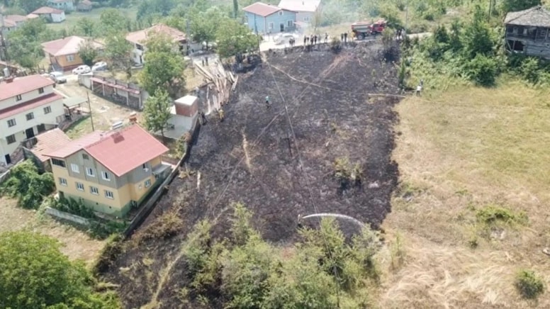 Kastamonu'da çıkan anız yangını söndürüldü