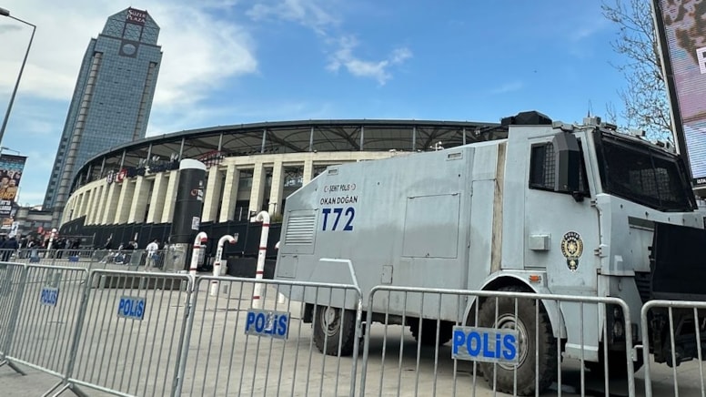 Protesto endişesi Beşiktaş Stadı’na TOMA'ları getirdi