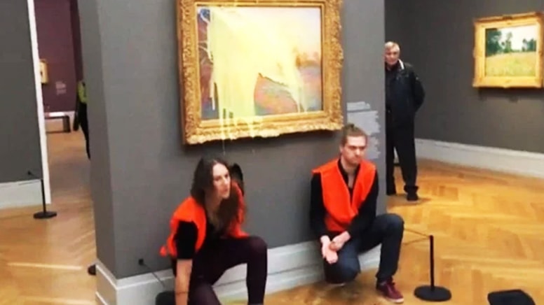 İngiltere'de çevreci grup artık ünlü tablolara çorba fırlatmayacak