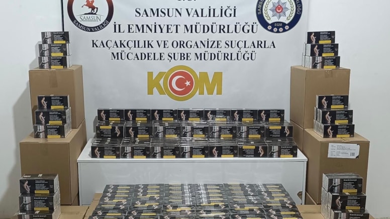 Samsun'da binlerce makaron ele geçirildi: 1 gözaltı