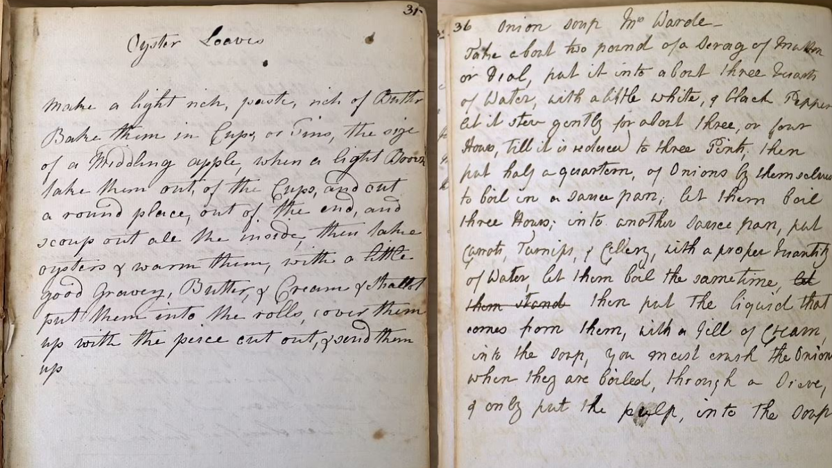 229 yıllık kitaptan gizli yemek tarifi çıktı! Bayan Casters'ın midesi sağlammış