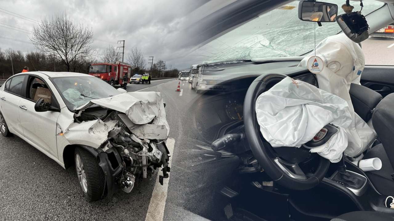 Kocaeli'nde feci kaza: Kontrolü yitirdi harfiyat kamyonuna çarptı