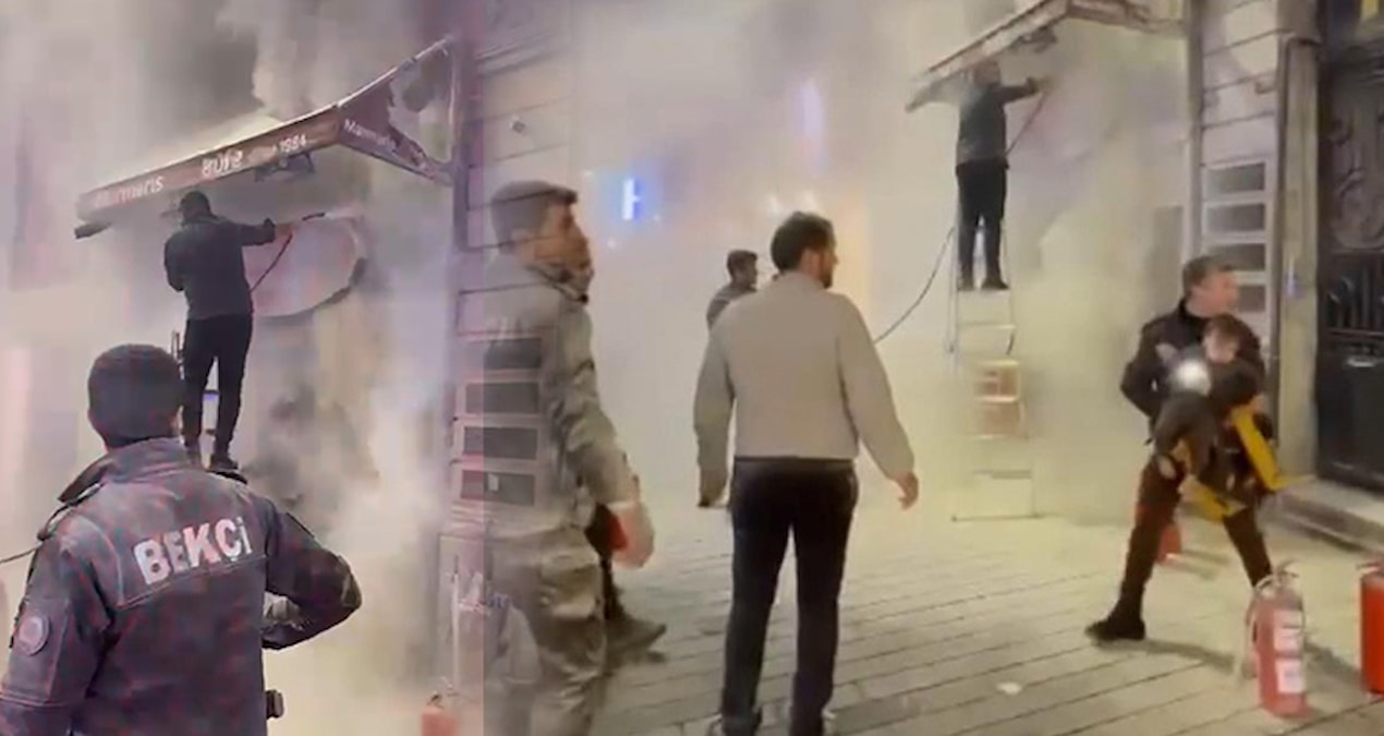 İstiklal Caddesi'nde yangın paniği: Büfeyi alevler sardı, bir çocuk mahsur kaldı thumbnail