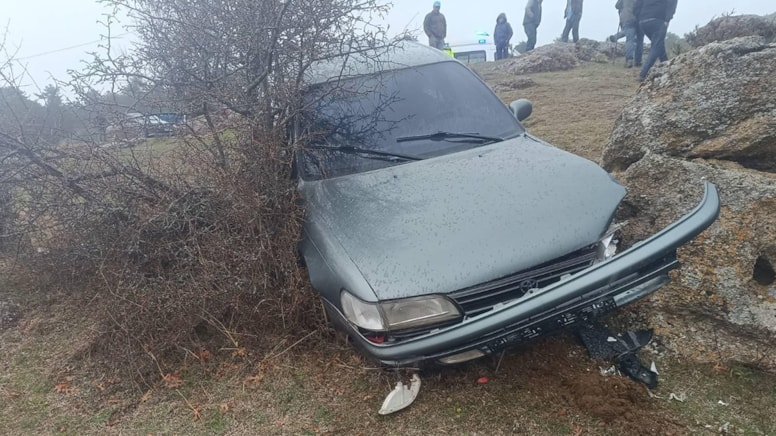 Uşak'ta kazada ölen sürücünün kafasında mermi çekirdeği bulundu