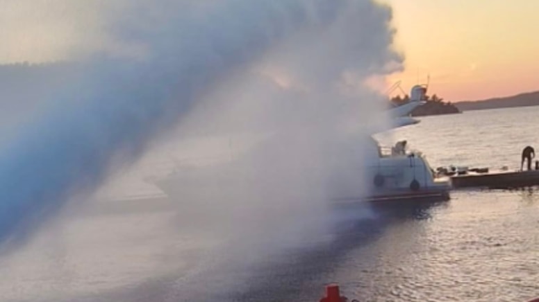 Marmaris'te lüks teknede yangın