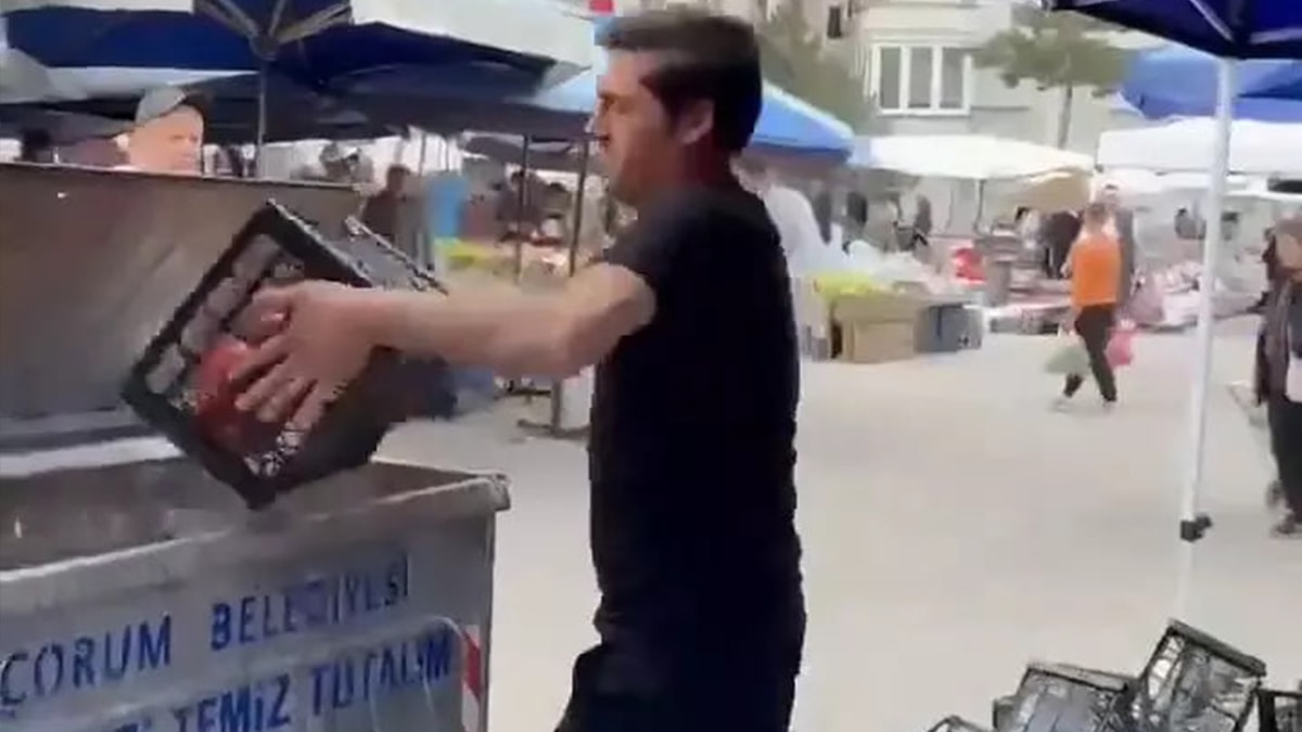 Ürünleri çöpe döken 2 pazarcının cezası belli oldu