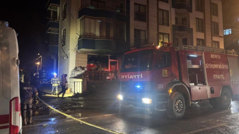 Konya’da markette yangın: 1 kişi öldü
