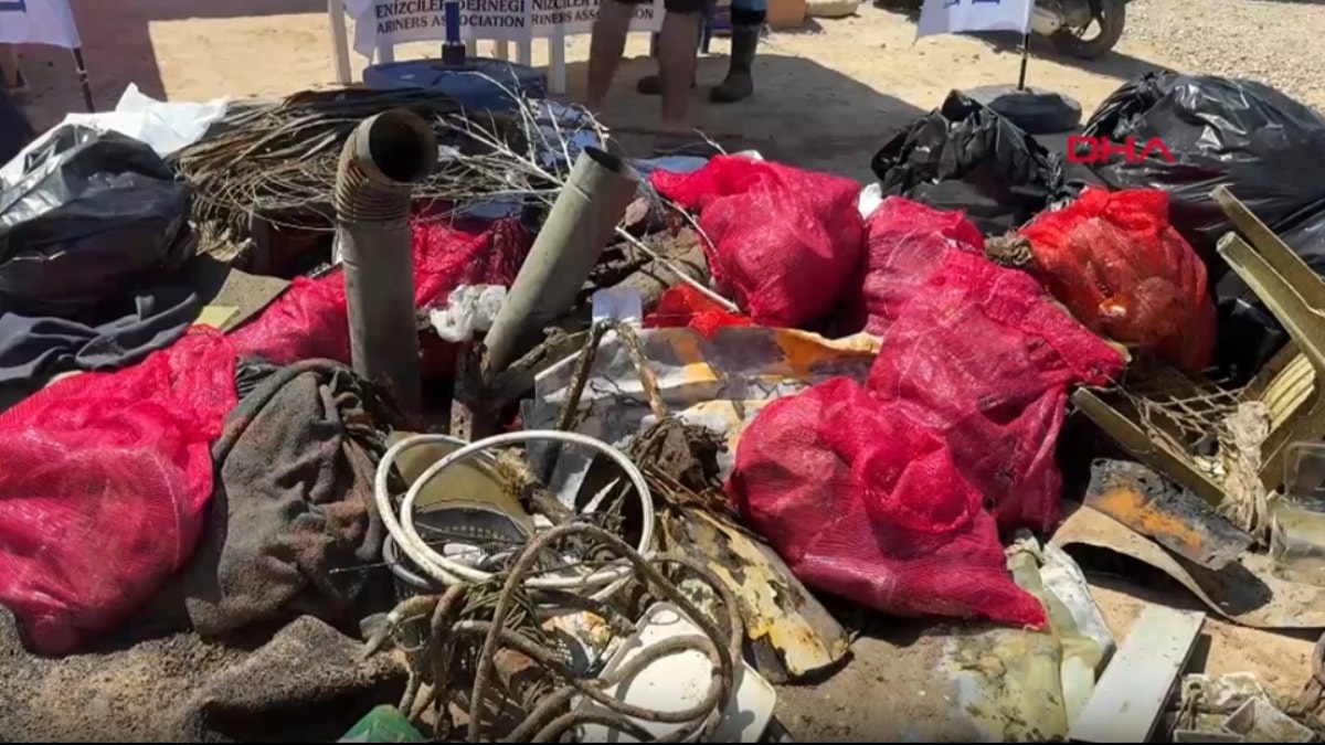 Myndos Antik Kenti sularından 2 ton çöp çıktı