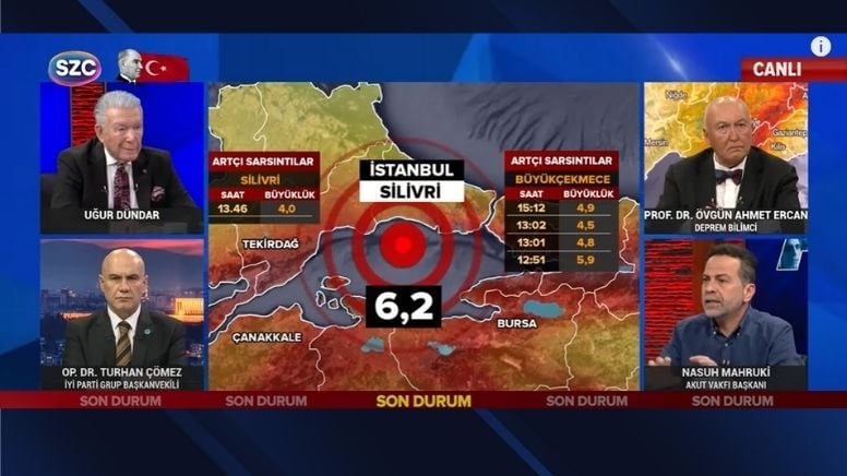 Marmara Denizi'nde Deprem