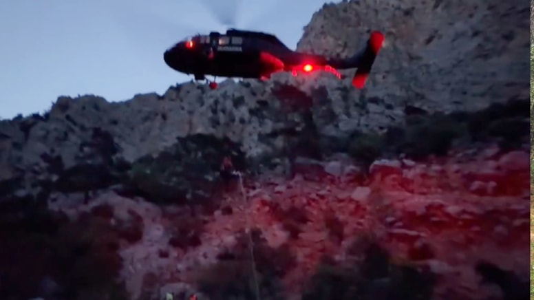 Araç yolu bulunamadı, helikopterle kurtarıldı