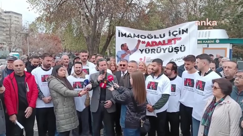 CHP'li gençlerde İmamoğlu için adalet yürüyüşü