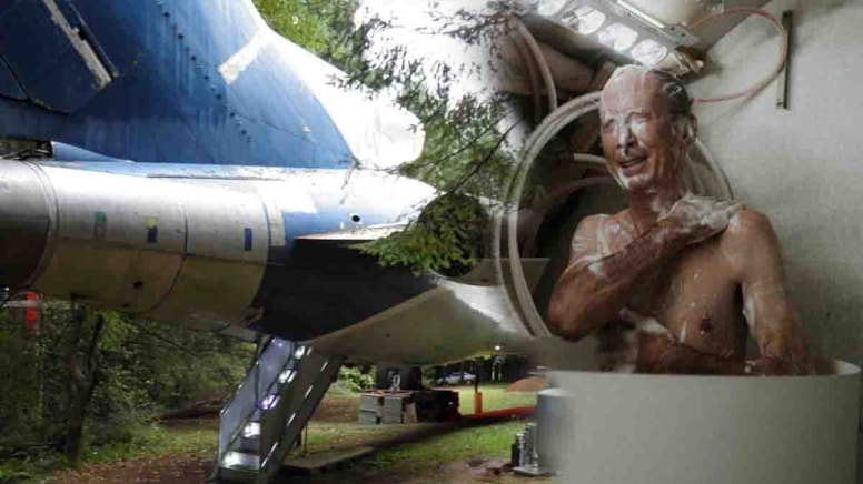 Tek istediği ipotek olmadan yaşamaktı: Terk edilmiş bir uçak satın aldı ve onu bir eve dönüştürdü!