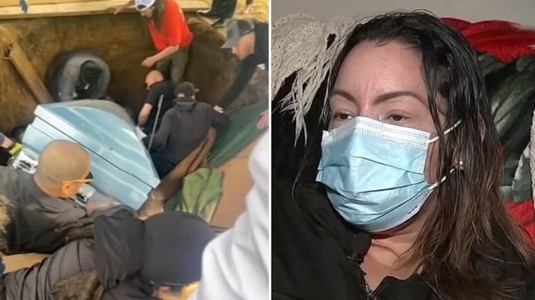 Cenaze töreni kabusa döndü: Hepsi mezara girdi