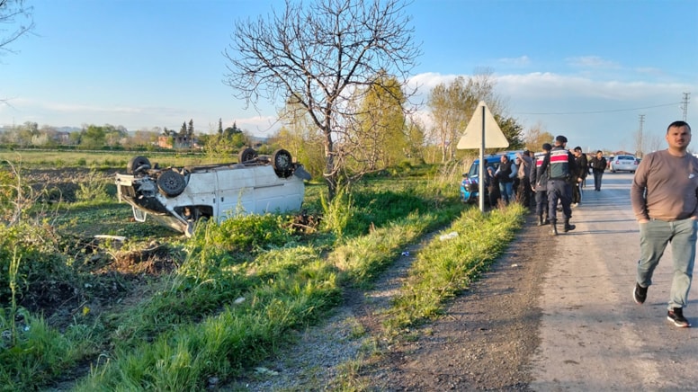Samsun'da minibüs devrildi: 1 ölü, 1 yaralı