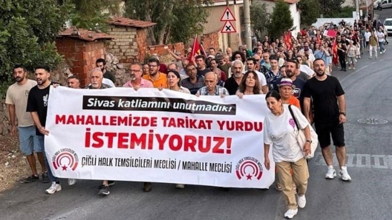 Çiğli'de tarikat yurdu iddiasına takipsizlik kararına sert tepki: