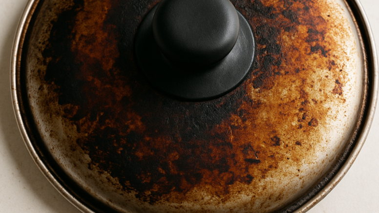 Yanmış eski tencere kapağını bir dokunuşla sanat eserine dönüştürün