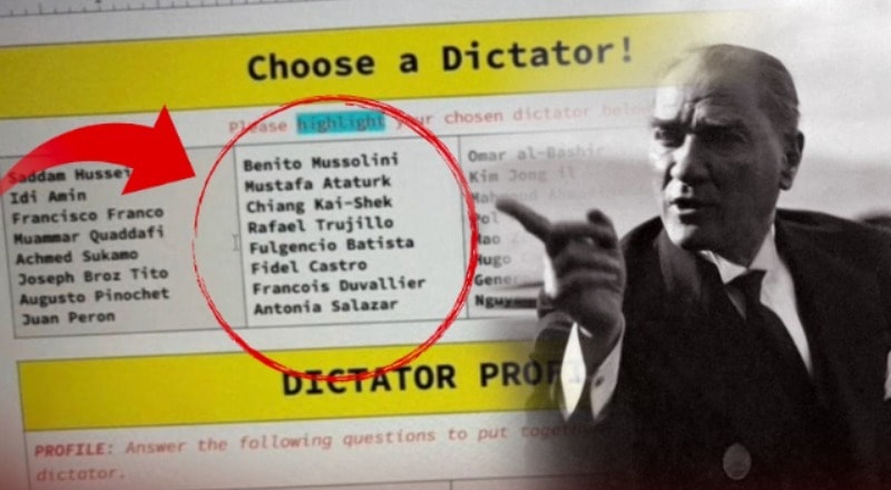 Mustafa Kemal Atatürk'ü, Diktatörler listesine koydular! Rezil ödevi gören Büyükelçilik harekete geçti