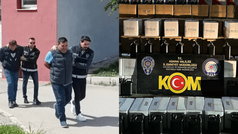 Adana'da 4 bin 830 litre etil alkol yakalandı