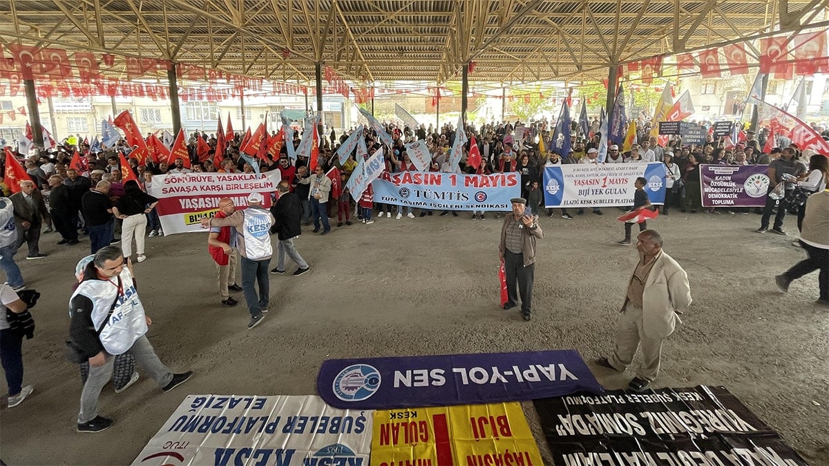 Elazığ’da 1 Mayıs kutlamasında ‘İmamoğlu’ vurgusu