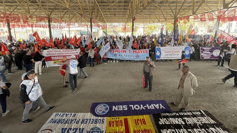 Elazığ’da 1 Mayıs kutlamasında ‘İmamoğlu’ vurgusu