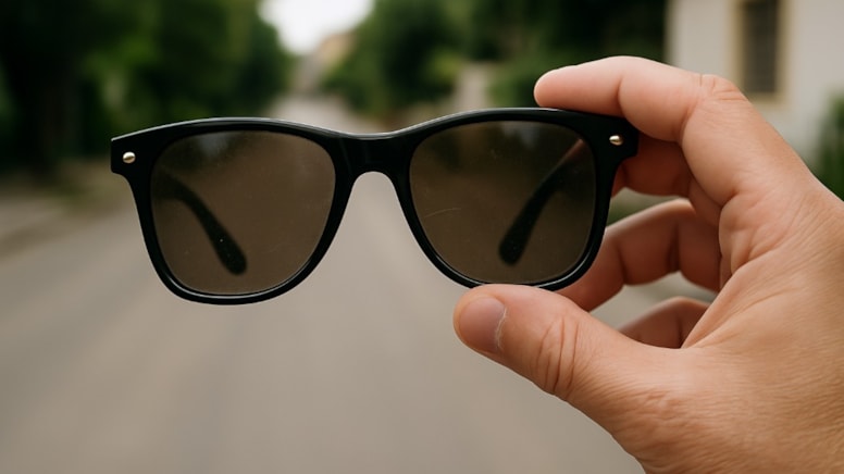 Aylarca bekleyen güneş gözlüklerini yeniden takarken dikkat