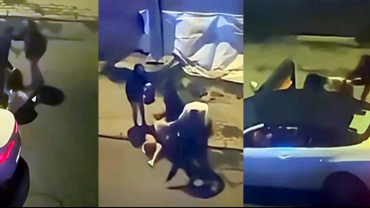 İki erkek aracından inen kadını öldüresiye darp etti