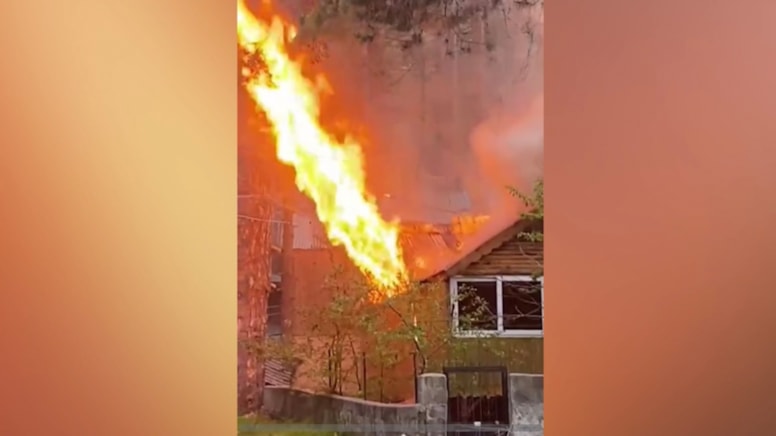 Zorkun Yaylası’nda yangın: Evler küle döndü